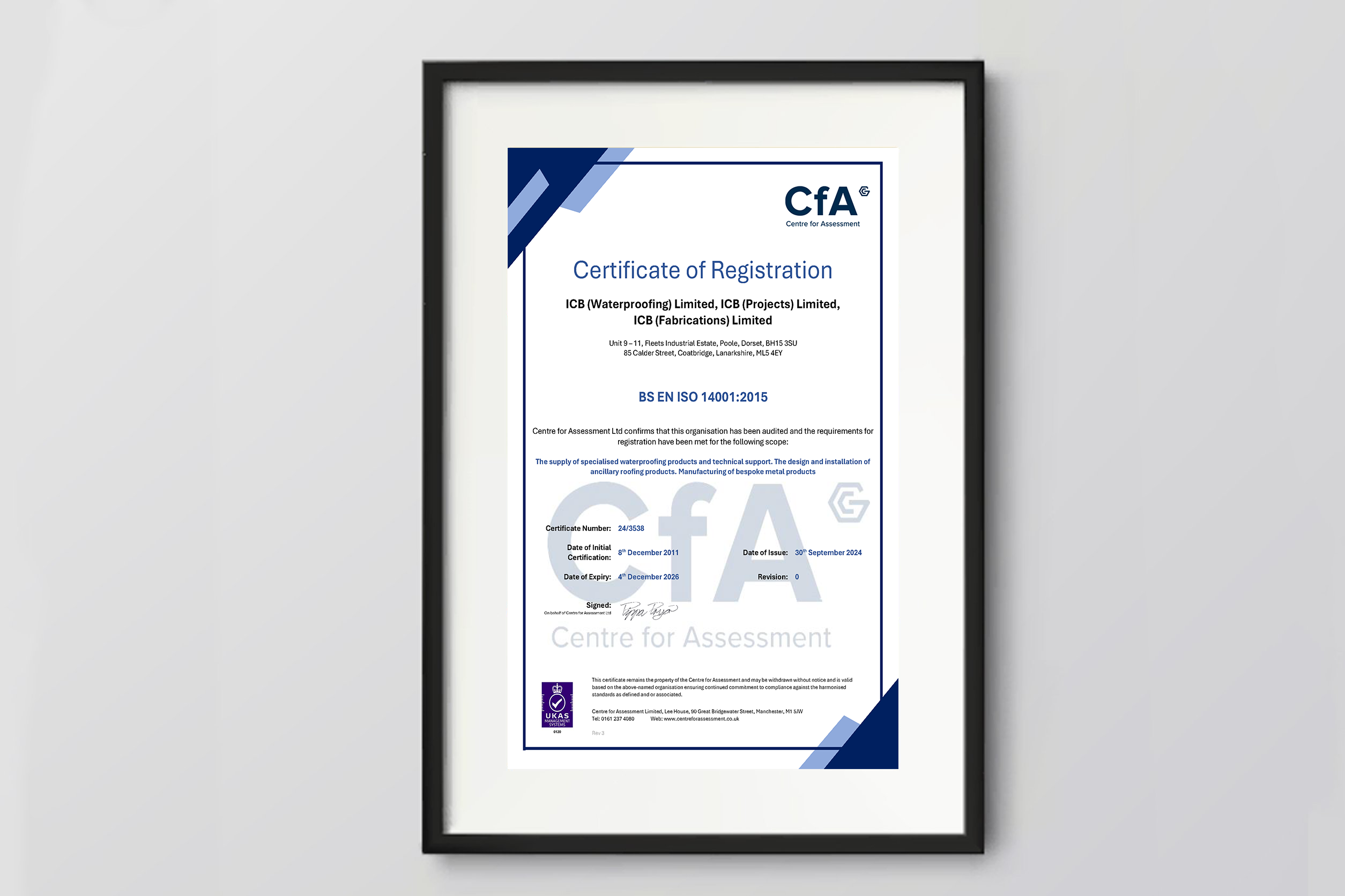 ISO 14001 Environmental frame graphic