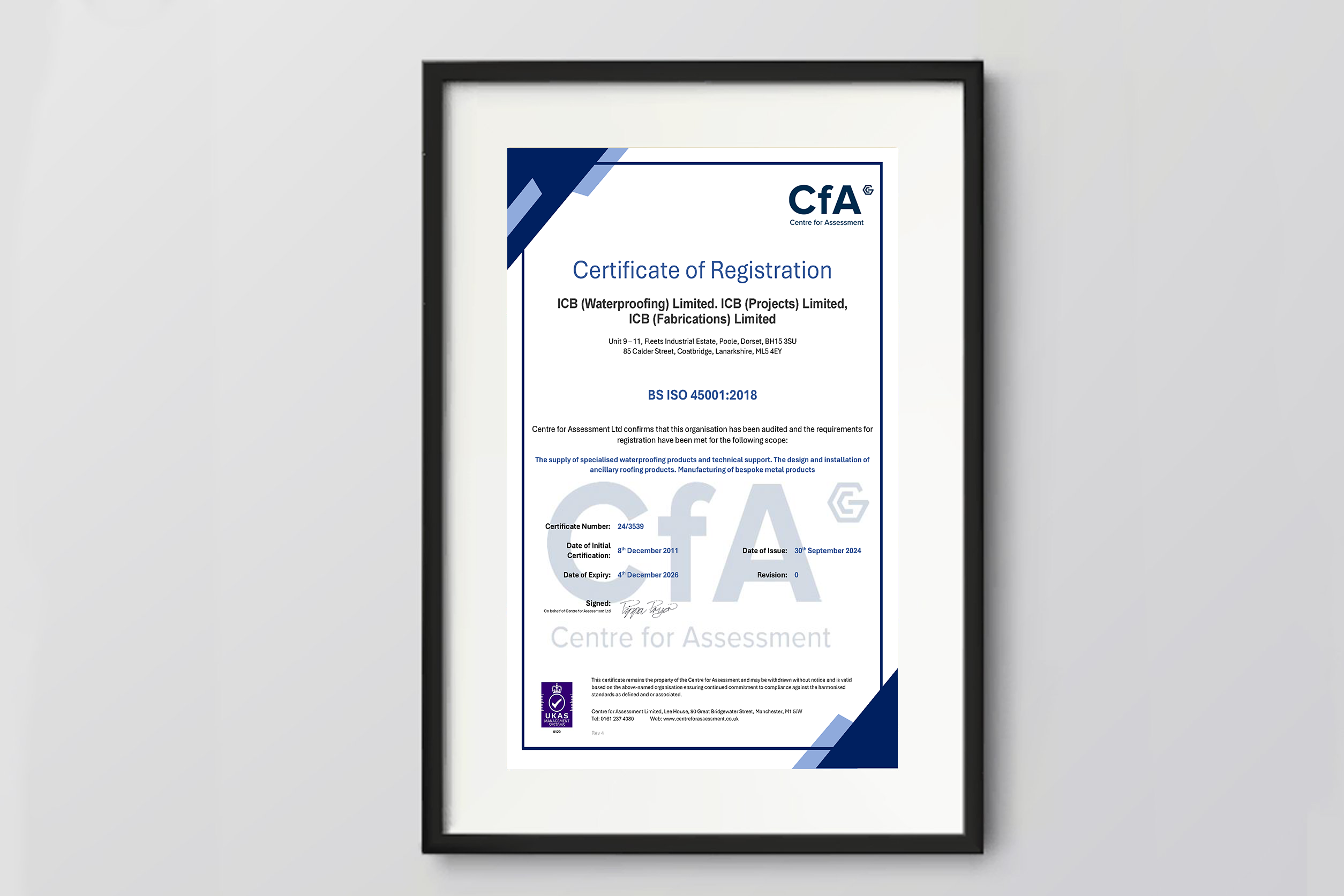 ISO 45001 H&S frame graphic